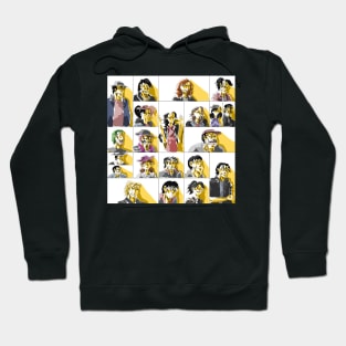 Yellow Homo Sapiens Faces Hoodie